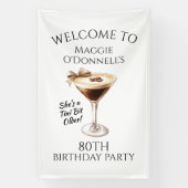Verjaardagsfeest vlag 80ste Espresso Martini Spandoek (Verticaal)