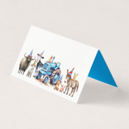 Verjaardagsfeest voor boerderijdieren Kleine gevou Kaart