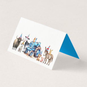 Verjaardagsfeest voor boerderijdieren Kleine gevou Kaart