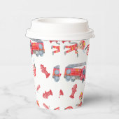 Verjaardagsfeest voor brandweermannen papieren bekers (Rechts)