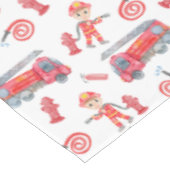 Verjaardagsfeest voor brandweermannen tafelkleed (Gekanteld)