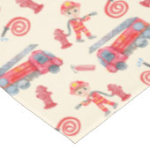 Verjaardagsfeest voor brandweermannen tafelkleed (Gekanteld)