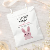 Verjaardagsfeest voor meisjes met roze konijn bedankzakje (Geknipt)
