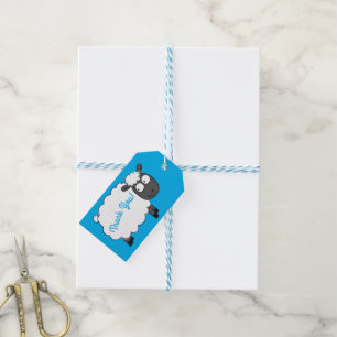 Verjaardagsfeest voor schapen cadeaulabel