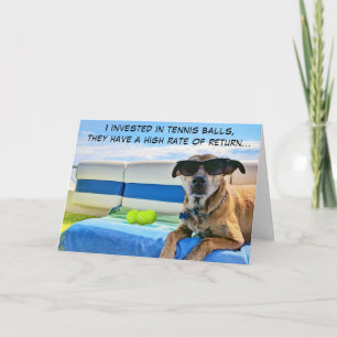 Verjaardagsfeest Vrolijke Hond Belegger Kaart