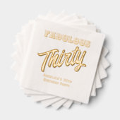 * Verjaardagsfeest Vul je leeftijd in Fabulous Thi Folie Servetten (Insitu (Gestapeld))