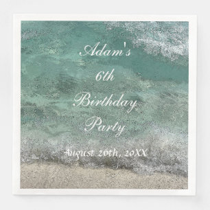Verjaardagsfeest Water Abstracte Kunst Custom Name Servet