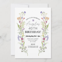 Verjaardagsfeest Wildflowers Floral Ditsy