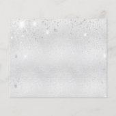 Verjaardagsfeest zilveren bloemen Bewaar de datumk (Achterkant)