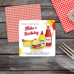 Verjaardagsfeest Zomer BBQ Custom Kaart