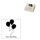 Verjaardagsfeestballonnen aangepaste tekst 	rubberstempel (Gestempeld)