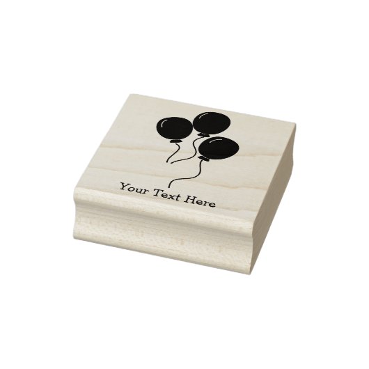 Verjaardagsfeestballonnen aangepaste tekst 	rubberstempel (Stempel)