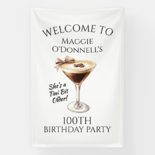 Verjaardagsfeestbanner 100ste Espresso Martini Spandoek