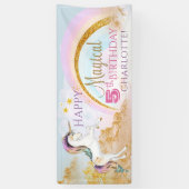 Verjaardagsfeestbanners van Unicorn Spandoek (Verticaal)