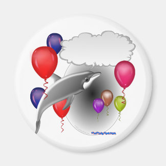Verjaardagsfeestdolfijn die praat magneet