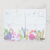 Verjaardagsfeestje 18 jaar briefkaart (Achterkant)