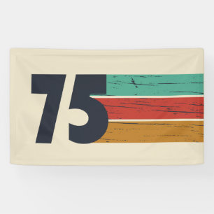 Verjaardagsfeestje 1975 vintage spandoek