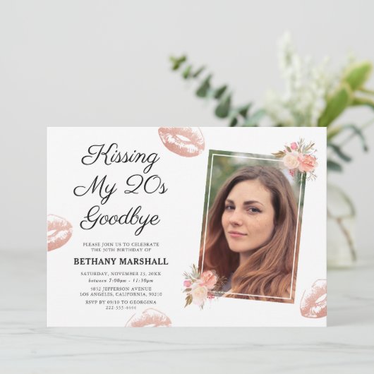 Verjaardagsfeestje: afscheid van mijn 20-er jaren kaart (Staand voorkant)
