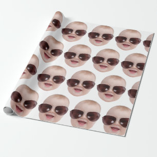 Verjaardagsfeestje Baby Foto Gifts Funny Face Gift Cadeaupapier