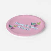 Verjaardagsfeestje Bord - Roze Thema (Gekanteld)