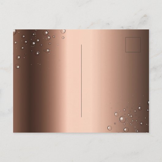 Verjaardagsfeestje brons zwart bewaar de datum briefkaart (Achterkant)