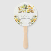 Verjaardagsfeestje Citroenthee Foto Handwaaier (Voorkant)