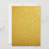 Verjaardagsfeestje Classic Black Gouden Glitter Om Kaart (Achterkant)