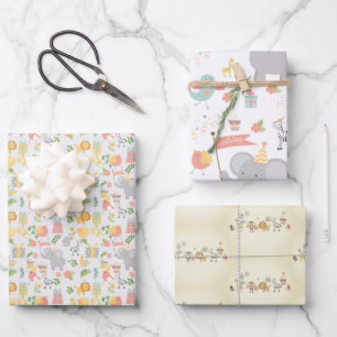 verjaardagsfeestje Dierenthema verjaardag oerwoud Inpakpapier Vel