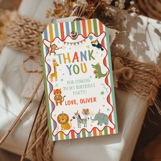Verjaardagsfeestje Dierentuin Bedankt Cadeaulabel