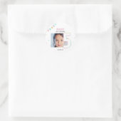 Verjaardagsfeestje Favor Sticker | Aangepast jaarn (Tas)