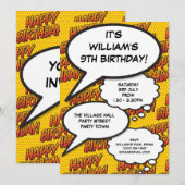 Verjaardagsfeestje Fun Comic Modern Alle Leeftijde Kaart (Voorkant / Achterkant)