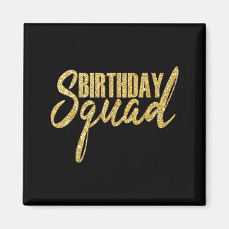 Verjaardagsfeestje Gouden Cadeau Magneet
