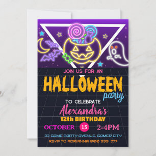 Verjaardagsfeestje Halloween Griezelige Verjaardag Kaart