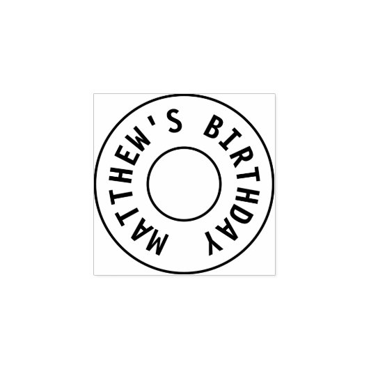 Verjaardagsfeestje Handstempel Rubberstempel (Afrduk)