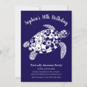 Verjaardagsfeestje-Hawaiaanse Schildpad Kaart (Voorkant)