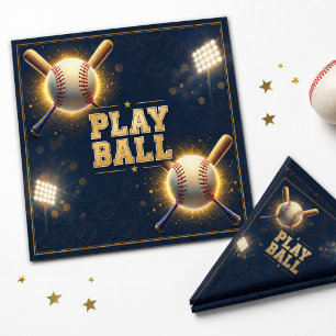 Verjaardagsfeestje honkbal sportthema servet