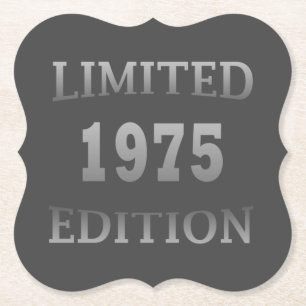 Verjaardagsfeestje in 1975 geboren kartonnen onderzetters