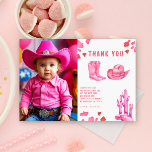 Verjaardagsfeestje Kleine Cowgirl Bedankt