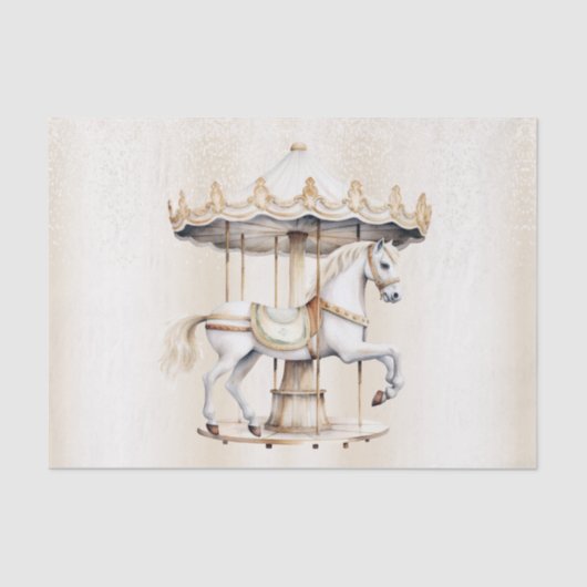 Verjaardagsfeestje Merry Go Round Circus Carnaval  Tissuepapier (Voorkant)