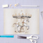 Verjaardagsfeestje Merry Go Round Circus Carnaval  Tissuepapier (Craft)