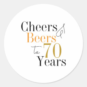 Verjaardagsfeestje met Cheers en Biertjes Ronde Sticker