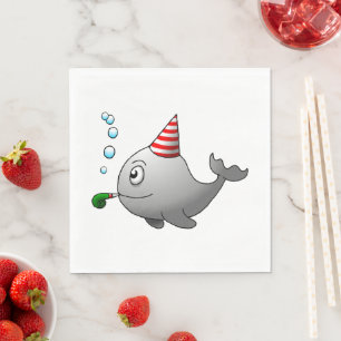 Verjaardagsfeestje met Cute Party Whale Servet