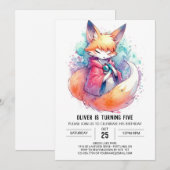 Verjaardagsfeestje met Fantasievolle Geschilderde  Kaart (Voorkant / Achterkant)