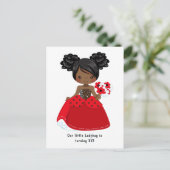 Verjaardagsfeestje met Sprookje Zwart Prinsesje Li Briefkaart (Staand voorkant)