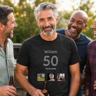 Verjaardagsfeestje op maat gemaakte foto monogram t-shirt