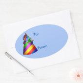 Verjaardagsfeestje Pet Gift Label Sticker (Envelop)