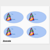 Verjaardagsfeestje Pet Gift Label Sticker (Vel)