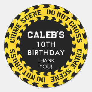 Verjaardagsfeestje politie Plaats delict Niet over Ronde Sticker