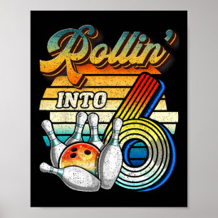 Verjaardagsfeestje rollen in 6 Bowling 6de verjaar Poster