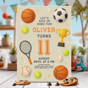 Verjaardagsfeestje Sportkampioen Kaart